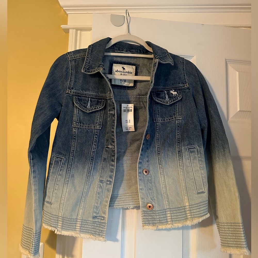 Abercrombie Kids Ombré Lightwash Denim Jacket